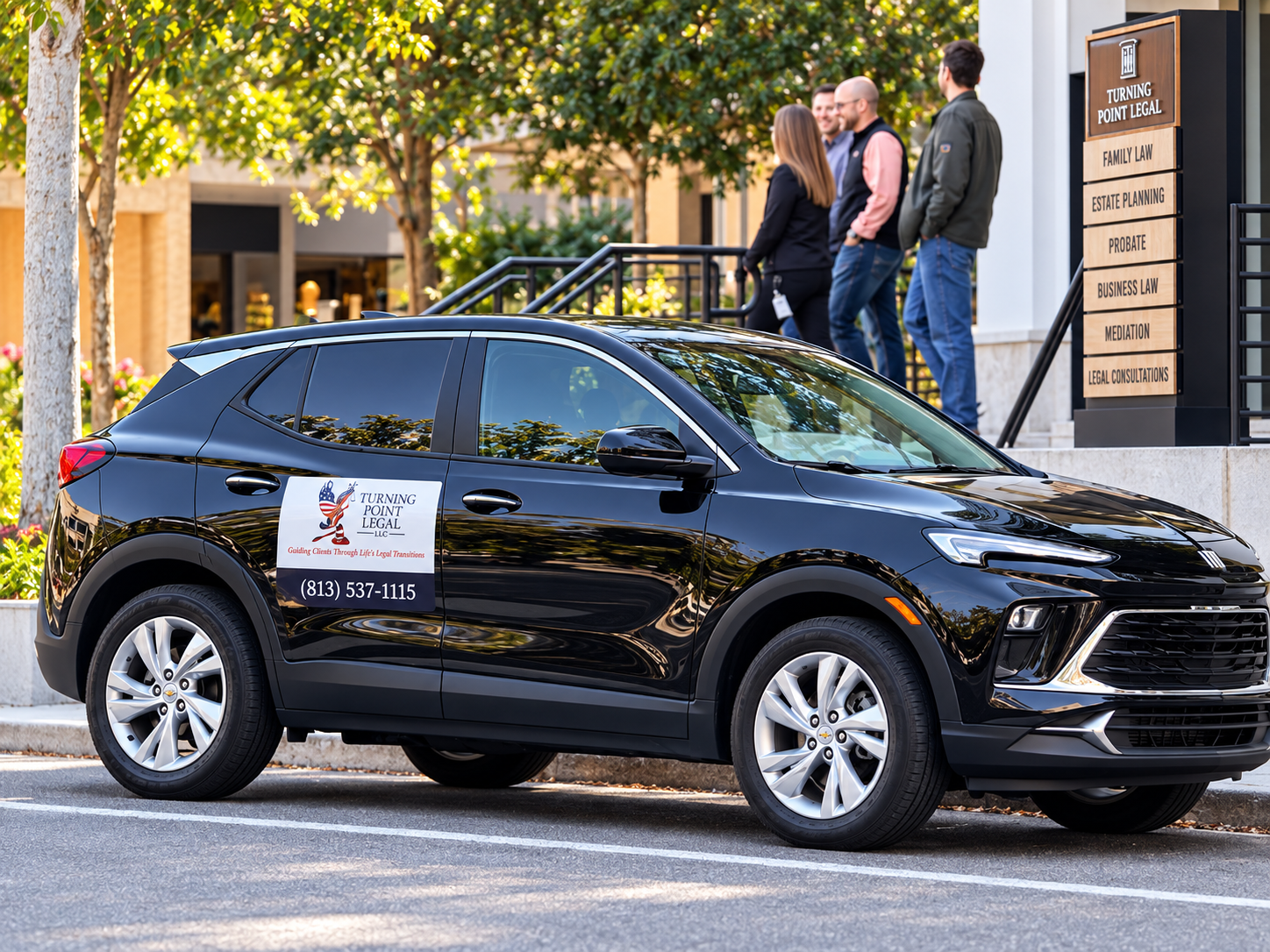 Turning Point Legal branded vehicle in Tampa